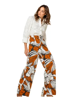 1508-39 / Broek In Katoen, Wijd Been, High Waist><noscript><img width=