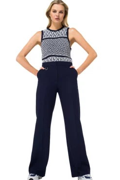 1523-21 / Comfortabele Citylook Broek, Recht Been, Normal Waist><noscript><img width=