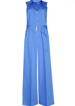 1577-27 / Comfortabele Jumpsuit In Katoen, Enkellengte, Wijd Been>Caroline Biss Outlet