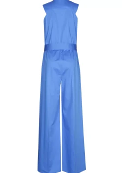 1577-27 / Comfortabele Jumpsuit In Katoen, Enkellengte, Wijd Been>Caroline Biss Outlet