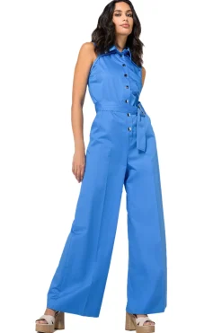 1577-27 / Comfortabele Jumpsuit In Katoen, Enkellengte, Wijd Been><noscript><img width=