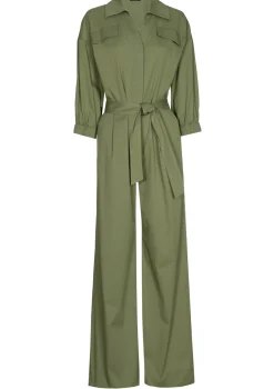 1568-60 / Comfortabele Jumpsuit In Katoen, Wijd Been>Caroline Biss Best