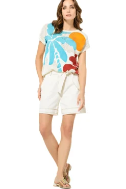 3579-93 / Comfortabele Katoenen Short, High Waist><noscript><img width=