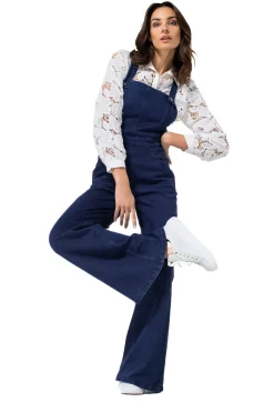 1514-23 / Comfortabele Overall In Jeans, Wijd Been><noscript><img width=