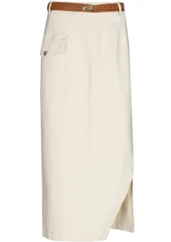 1713-34 / Comfortabele Rechte Midi Rok, Jeanslook>Caroline Biss Discount