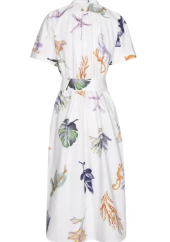 3181-69 / Comfortabele Rechtvallende Midi Jurk In Katoen>Caroline Biss New