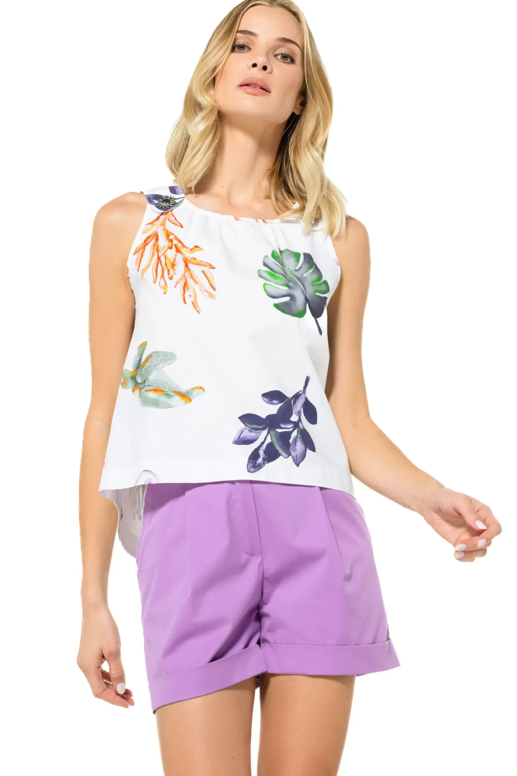 3681-69 / Comfortabele Top Met Rugeffect>Caroline Biss