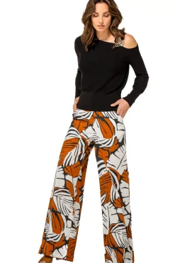 1257-10 / Elegante Fijn Gebreide Pull Met Schoudereffect><noscript><img width=