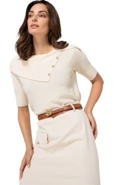 1245-34 / Elegante Fijn Gebreide Pull><noscript><img width=