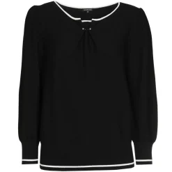 1248-10 / Fijn Gebreide Bicolor Pull>Caroline Biss Online