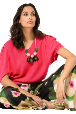 1247-74 / Fijn Gebreide Pull Met Mouweffect><noscript><img width=