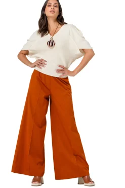 1247-34 / Fijn Gebreide Pull Met Mouweffect><noscript><img width=