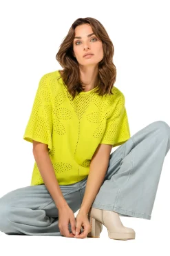 1249-80 / Fijn Gebreide Pull Met Bloemeffect><noscript><img width=