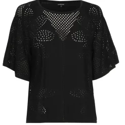1249-10 / Fijn Gebreide Pull Met Bloemeffect>Caroline Biss Outlet