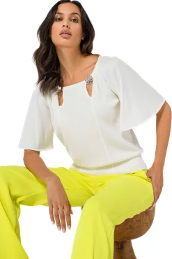 1258-91 / Fijn Gebreide Pull Met Fantasiemouw>Caroline Biss Outlet