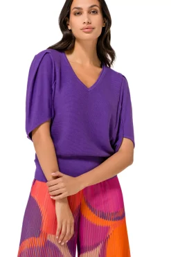 1247-45 / Fijn Gebreide Pull Met Mouweffect><noscript><img width=