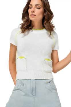 1218-91 / Fijn Gebreide Top 2 Styles>Caroline Biss Outlet