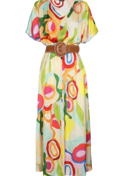 3166-79 / Frivole Midi Jurk>Caroline Biss New