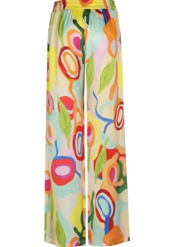 3566-79 / Frivole Soepelvallende Rechte Broek, Normal Waist>Caroline Biss Clearance