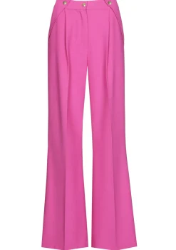 1582-73 / Geklede Comfortabele Broek, Recht Been, Mid Waist>Caroline Biss Best