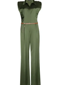 1564-61 / Geklede Shiny Jumpsuit, Recht Been>Caroline Biss Sale