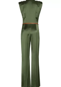 1564-61 / Geklede Shiny Jumpsuit, Recht Been>Caroline Biss Sale