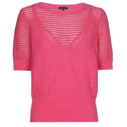 3212-71 / Half Doorzichtige Gebreide Pull>Caroline Biss New