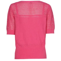 3212-71 / Half Doorzichtige Gebreide Pull>Caroline Biss New