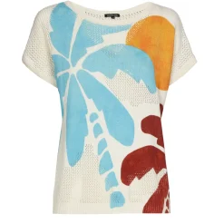 3202-89 / Half Doorzichtige Gebreide Zomerse Pull>Caroline Biss Hot