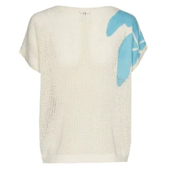 3202-89 / Half Doorzichtige Gebreide Zomerse Pull>Caroline Biss Hot
