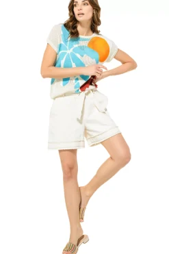 3202-89 / Half Doorzichtige Gebreide Zomerse Pull><noscript><img width=