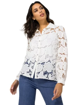 1606-91 / Halfdoorzichtige Katoenen Bloes Met Broderie><noscript><img width=