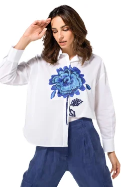 1669-29 / Katoenen Hemd Met Broderie><noscript><img width=