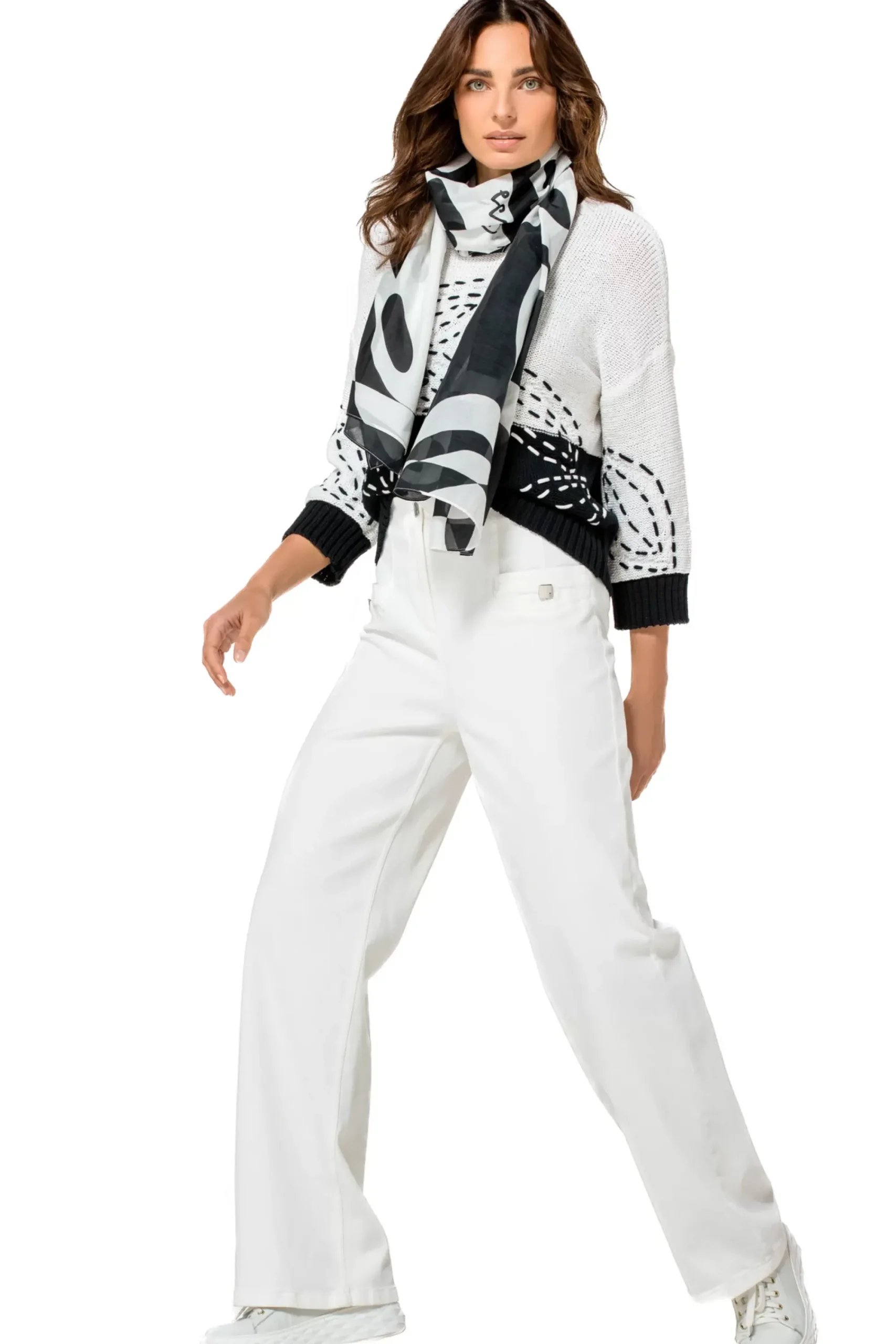 1298-19 / Katoenen Pull Bicolor>Caroline Biss Best
