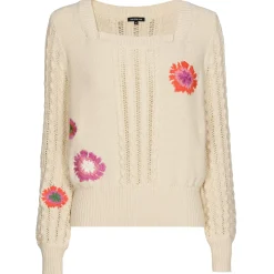 1222-34 / Katoenen Pull Met Broderie>Caroline Biss Online