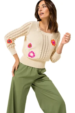 1222-34 / Katoenen Pull Met Broderie><noscript><img width=