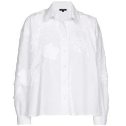 1608-90 / Korte Oversized Katoenen Bloes Met Broderie>Caroline Biss New