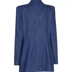 1816-24 / Licht Aansluitende Lange Soepele Jeansblazer>Caroline Biss Best