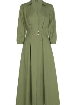 1167-60 / Licht Aansluitende Midi Jurk Met Stretch>Caroline Biss