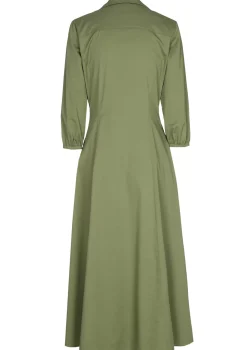 1167-60 / Licht Aansluitende Midi Jurk Met Stretch>Caroline Biss