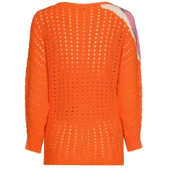 1280-69 / Los Gebreide Lange Pull Met Opdruk>Caroline Biss New