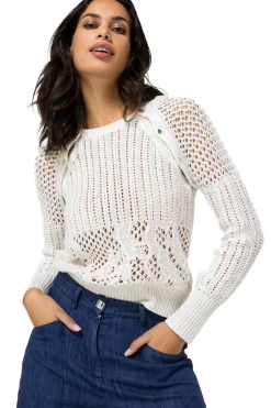 1232-91 / Los Gebreide Pull Met Afneembare Mouwen><noscript><img width=