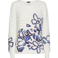 1289-29 / Los Gebreide Pull Met Print>Caroline Biss Outlet