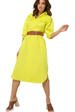 1177-80 / Rechtvallende Jurk In Stretch><noscript><img width=