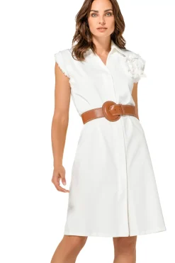 1113-91 / Rechtvallende Jurk Met Stretch><noscript><img width=
