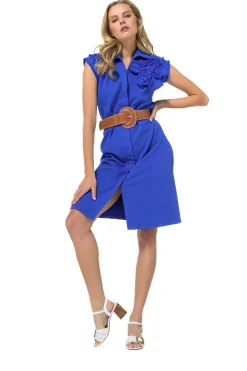 1113-27 / Rechtvallende Jurk Met Stretch><noscript><img width=