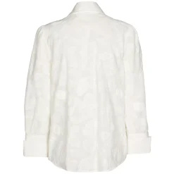 1614-91 / Rechtvallende Katoenen Bloes Met Broderie>Caroline Biss Online