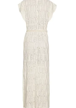 1140-34 / Rechtvallende Midi Jurk In Crochet>Caroline Biss New