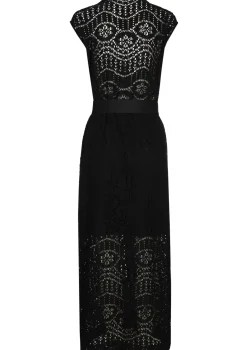 1143-10 / Rechtvallende Midi Jurk In Kant>Caroline Biss New