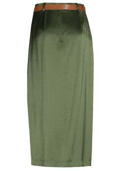 1767-61 / Rechtvallende Shiny Midi Rok>Caroline Biss Best